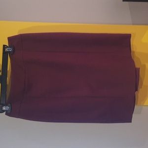 Burgundy pencil skirt